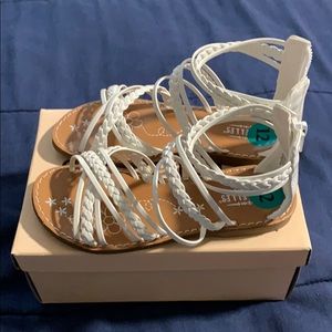 Little girl white sandals